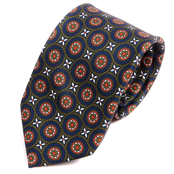 Ayo Blue And Green Bold Circle Pattern Tie - Tie Doctor  