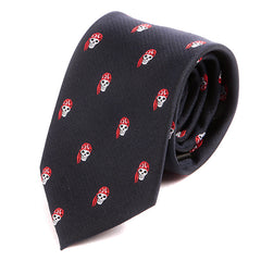 Navy Blue Tie with Pirate Skull Pattern - Tie Doctor  
