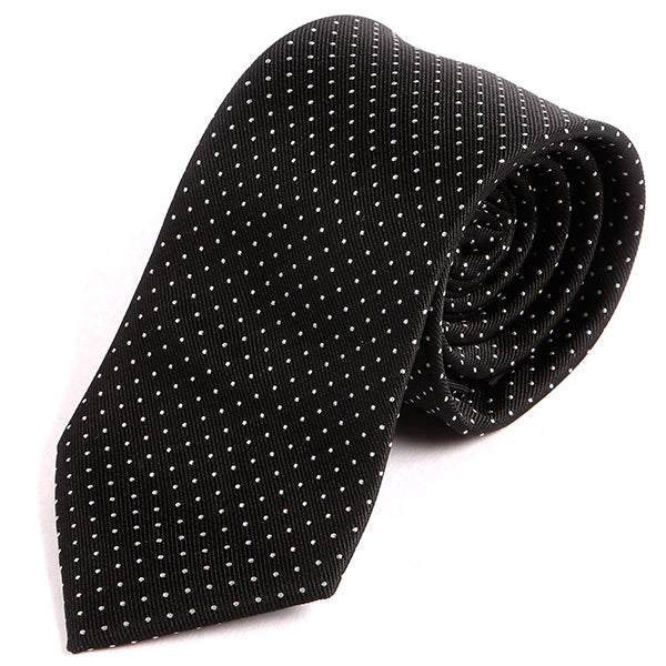Subtle Black Mini Dots 7.5cm Ply Tie - Tie Doctor  