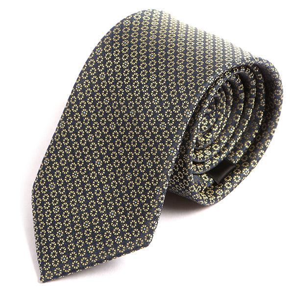 Blue & Gold Mini Dot Motif Tie - Tie Doctor  