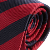 Red & Navy Blue Slim Stripe Tie