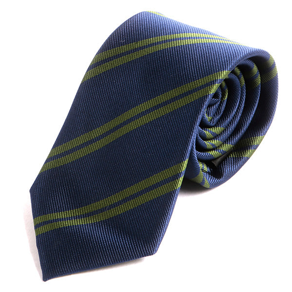 Blue & Green Duo 7cm Ply Striped Tie - Tie Doctor  