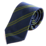 Blue & Green Duo 7cm Ply Striped Tie
