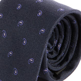 Blue And Purple Hue Mini Paisley Tie 7.5cm