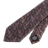 Brown Mini Paisley Print Tie