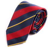 Red & Yellow 7cm Ply Stripe Tie