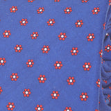Blue Mini Circle Slim Cotton Tie - Handmade Silk Wool And Knitted Ties by Tie Doctor