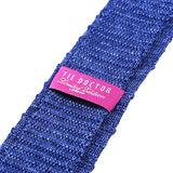 Curtis Dark Blue Striped Silk Knitted Tie 6cm