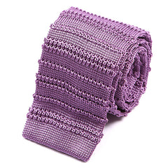 Curtis Purple Striped Silk Knitted Tie 6cm - Tie Doctor  