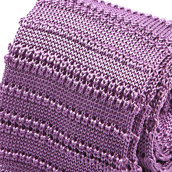 Curtis Purple Striped Silk Knitted Tie 6cm - Tie Doctor  