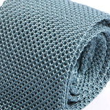 Blue Pointed Silk Knitted Tie 6.5cm