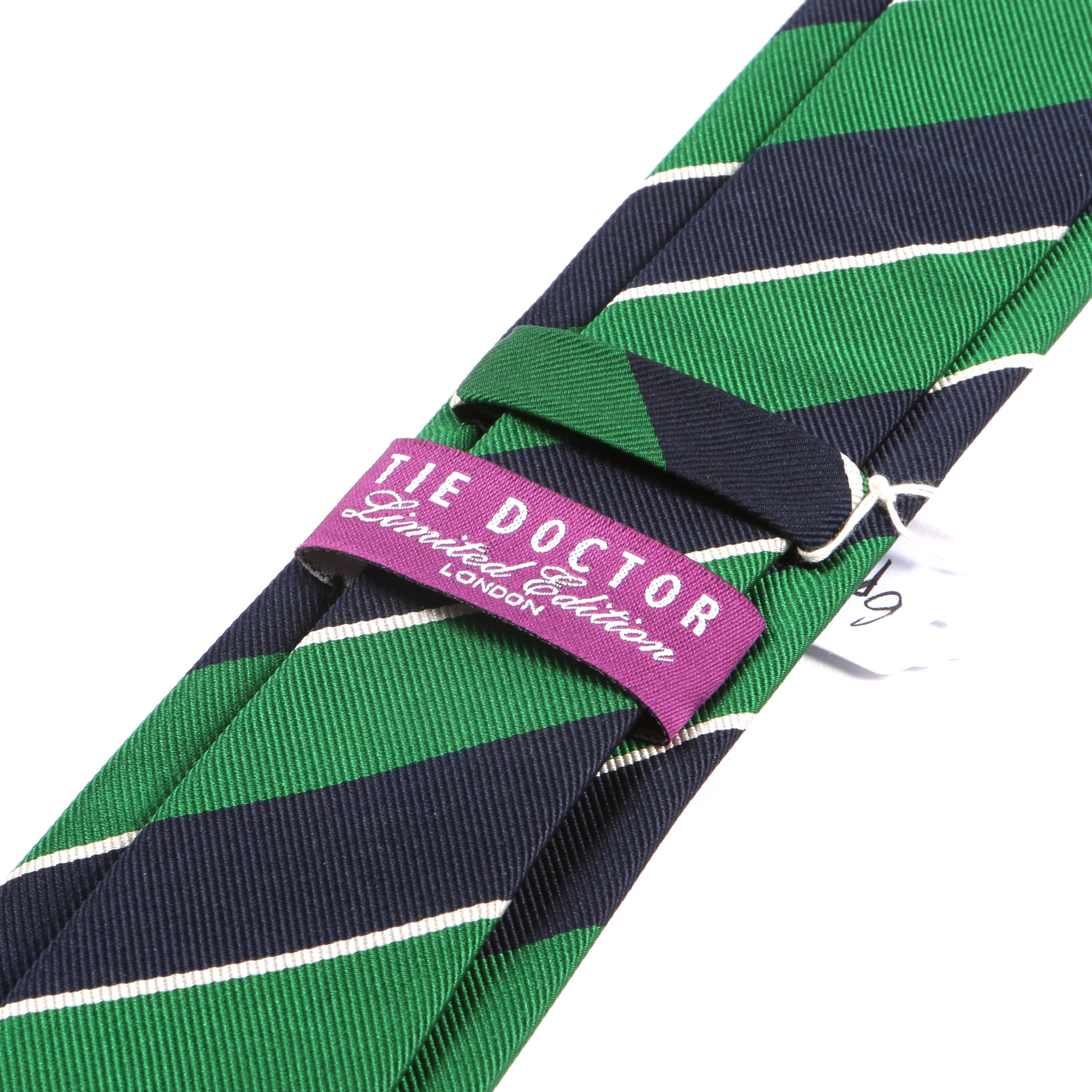 Light Green & Navy Silk Slim Tie | Style II - Tie Doctor  