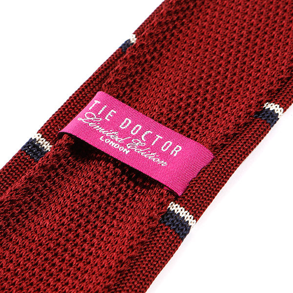 Burgundy Striped II Silk Knitted Tie - Tie Doctor  