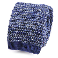 Denim Blue Silk Knitted Tie - Tie Doctor  