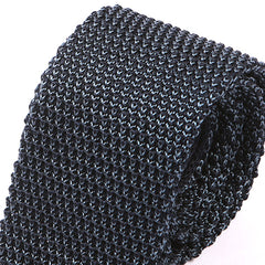 Navy Blue Star Silk Knitted Tie 6cm - Tie Doctor  