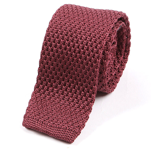 Scarlet Red Silk Knitted Tie