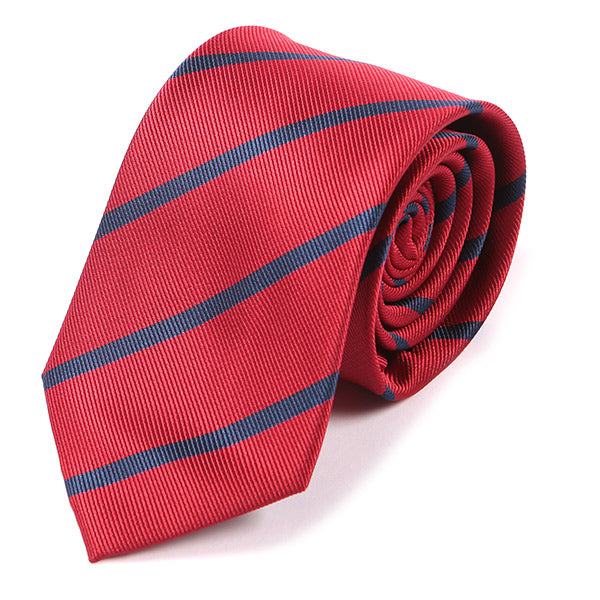 Red Striped Tie 7.5cm | Style Two - Tie Doctor  
