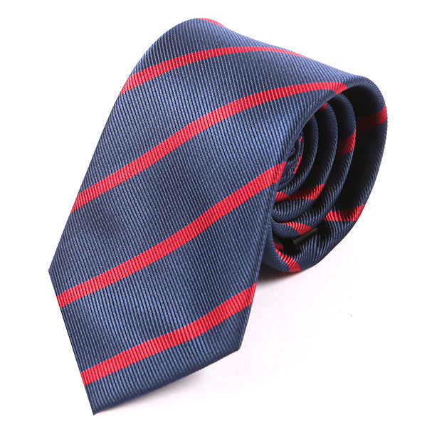 Blue & Red 7.5cm Ply Striped Tie | Style Two