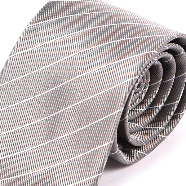 Grey Pinstripe Striped Tie 7.5cm - Tie Doctor  