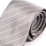 Grey Pinstripe Striped Tie 7.5cm