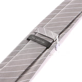 Grey Pinstripe Striped Tie 7.5cm