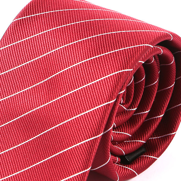 Red Pinstripe Striped Tie 7.5cm