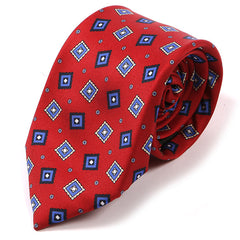 Ade Red Frame Motif IMS Tie 7.5cm - Tie Doctor  