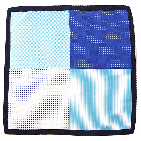 Light Blue Split Pocket Square 33cm