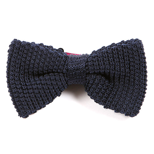 Navy Blue Silk Bow Tie - Tie Doctor  