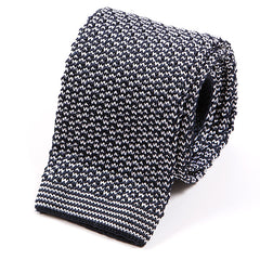 Brooks Blue Three Silk Knitted Tie - Tie Doctor  