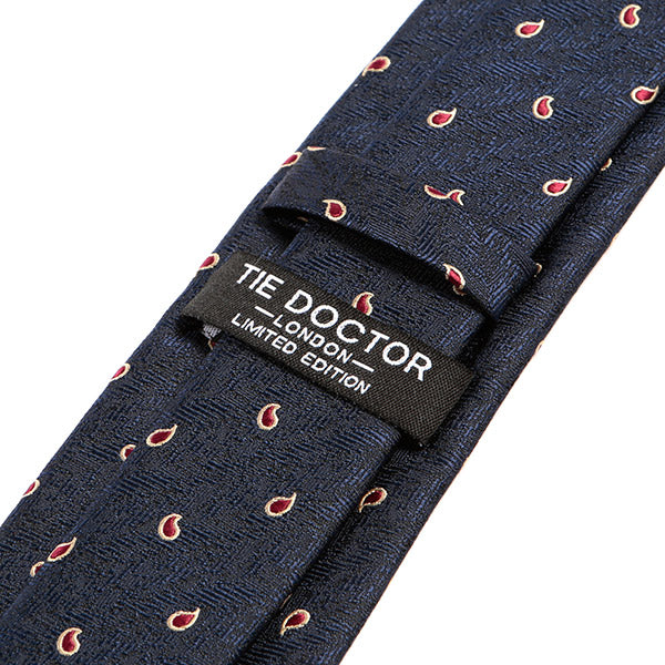 Blue Paisley 7cm Slim Tie - Tie Doctor  