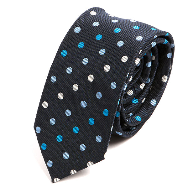 Jude Blue Polka Dot Skinny Tie - Tie Doctor  