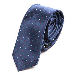 Navy Blue Polka Dot Skinny Tie - Tie Doctor  