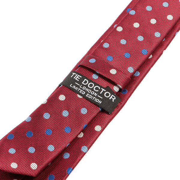 Jude Red Polka Dot Skinny Tie - Tie Doctor  