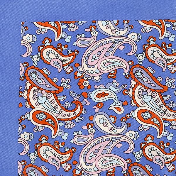 Blue & Red Paisley Square - Handmade Silk Wool And Knitted Ties by Tie Doctor