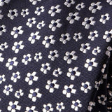 Navy Mini Floral Slim Tie - Handmade Silk Wool And Knitted Ties by Tie Doctor