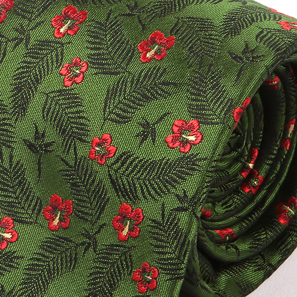 Green Tropical Floral Tie - Tie Doctor  