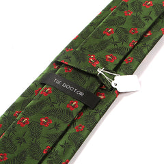 Green Tropical Floral Tie - Tie Doctor  