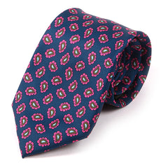 Blue & Pink Micro Paisley Motif IMS Tie - Tie Doctor  