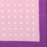 Purple Bold Dots Wool Pocket Square 28cm