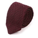 Dark Wine Iza Pointed Silk Knitted Tie