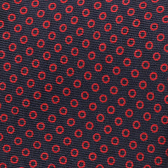 Red Circle Patterned Macclesfield Silk Tie - Tie Doctor  