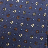Navy Floral Extra Long Macclesfield Silk Tie