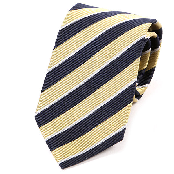 Yellow Striped Silk Tie