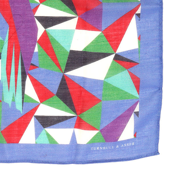 Purple Abstract Mountain Large Pocket Square