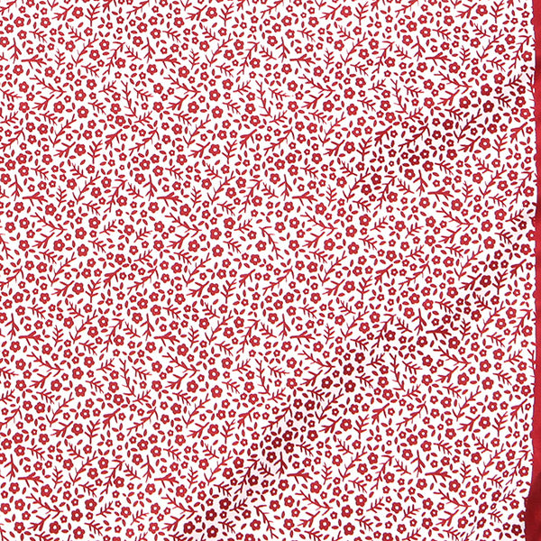 Red Mini Floral Patterned Pocket Square