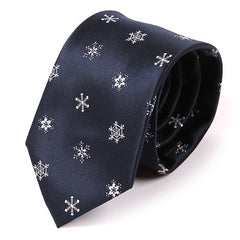 Blue Snowflakes Patterned IMS Tie - Tie Doctor  