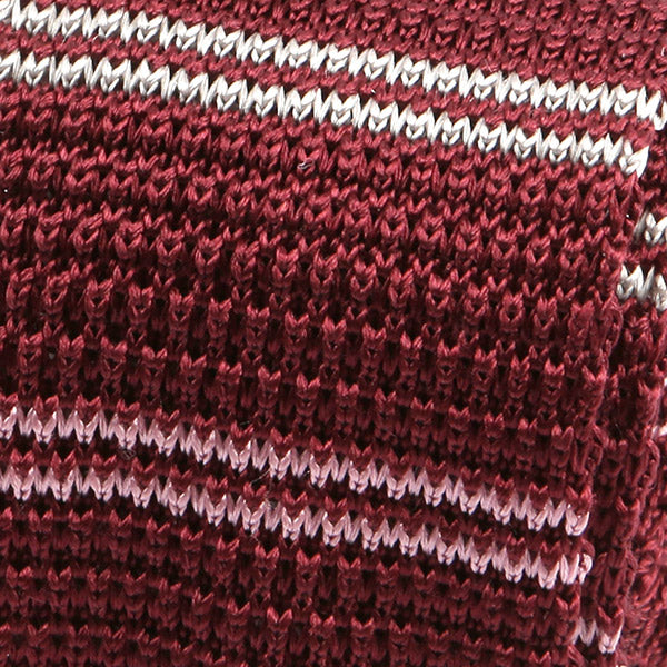 Red & Pink Kent Silk Knitted Tie - Handmade Limited Edition Ties by Tie Doctor