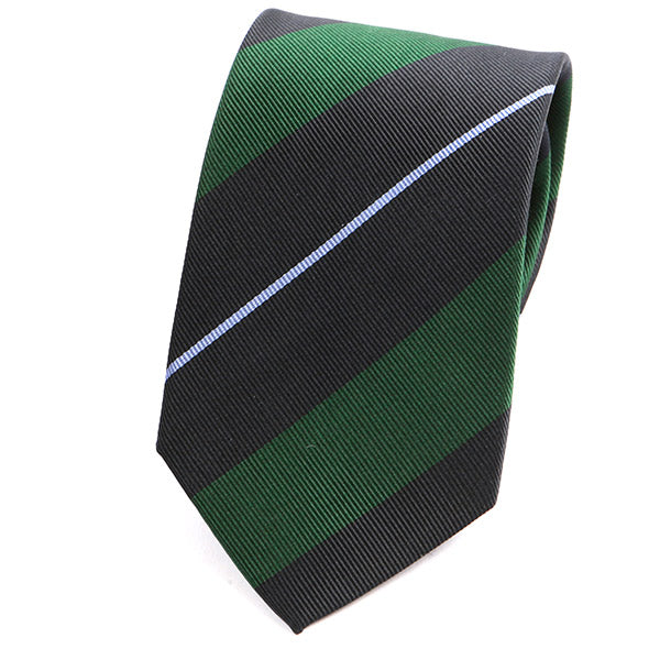 Green Bold Striped Silk Tie - Handmade Silk Wool And Knitted Ties by Tie Doctor