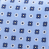Light Blue Macclesfield Floral Silk Tie - Handmade Silk Wool And Knitted Ties by Tie Doctor